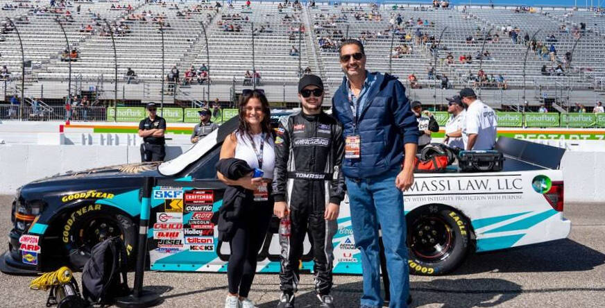 Tyler Tomassi preparing for a national-level racing event
